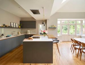 Gabinetes De Cocina Modern Style Grey Melamine Lacquer Made Storage USA Custom Model MDF Customized Kitchen Unit Cabinet