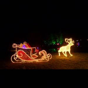 Donnez vie à une scène de Noël classique avec une éclairage de carrosse de rennes illuminé - Product Image 1