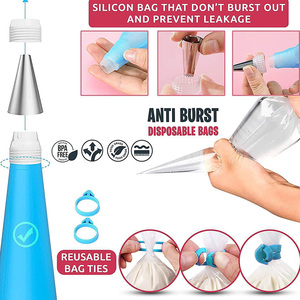 Kit de 120 embouts de décoration de gâteaux avec poches à douille, coupleur, embouts floraux, outils de décoration pour fondant et crème - Product Image 3