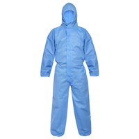 Combinaison jetable en PP non tissé avec capuche et poignets élastiques pour usine alimentaire, salle blanche, laboratoire, anti-poussière, vêtement de travail une pièce