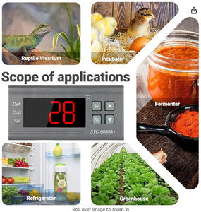 <span class=keywords><strong>STC</strong></span>-<span class=keywords><strong>8080A</strong></span> + माइक्रोकंप्यूटर तापमान नियंत्रक प्रशीतन डिफ्रॉस्ट फैन अलार्म थर्मोस्टेट डिजिटल - Product Image 3