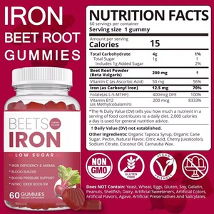 <span class=keywords><strong>IRON</strong></span> Pancar Kökü Jelibonları Takviyesi DEMİR KARMAŞIĞI, KAN GELİŞTİRİCİ, KAN BASINÇI DESTEĞİ, NİTRİK OKSİT ARTTIRICI - Product Image 6