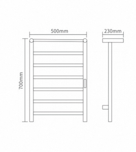 Scaldasalviette Elettrico in Acciaio Inox 304 Lucidato a <span class=keywords><strong>Specchio</strong></span>, Design Radiatore per Asciugamani - Product Image 4