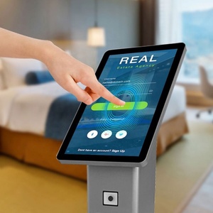 21.5 ''LED Light Order Kiosks QR <b>Scanner</b> Payment Machine Pos Holder A4 <b>Printer</b> <b>With</b> Wifi/Bluetooth Queue Management Order Kiosk - Product Image 2