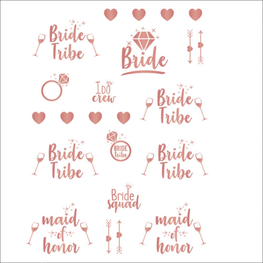 Тату-наклейка PESENAR в виде шара для вечеринки или свадьбы, розовое золото, тату-наклейка, наклейка для невесты, тату для невесты