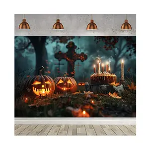 abric background home decor Halloween door cover suppliers