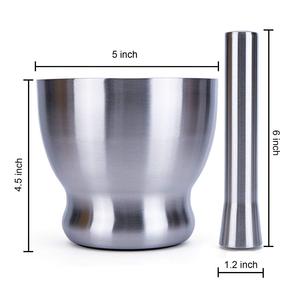 Penggiling Bawang Putih Rumah Tangga, Penumbuk Bawang Putih, Stainless Steel 304, Penggiling Rempah-rempah dengan Permukaan Halus, <span class=keywords><strong>Mortar</strong></span> dan Pestle - Product Image 5