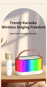 Mini système de <span class=keywords><strong>karaoké</strong></span> portable <span class=keywords><strong>Bluetooth</strong></span> avec 2 microphones sans fil pour adultes et enfants petit <span class=keywords><strong>karaoké</strong></span> à domicile - Product Image 6