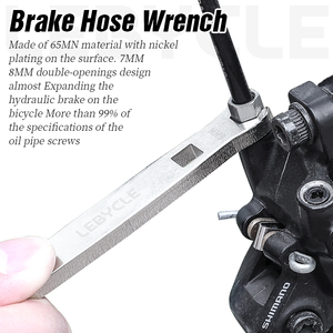 <span class=keywords><strong>Clé</strong></span> à tuyau de frein hydraulique pour vélo de route et <span class=keywords><strong>VTT</strong></span> LEBYCLE, <span class=keywords><strong>clé</strong></span> <span class=keywords><strong>dynamométrique</strong></span> 1/4 pouce pour tube d'huile de vélo, ouverture 7 mm 8 mm, outils de réparation cycliste - Product Image 3