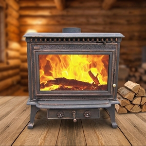 Poêle à bois moderne <span class=keywords><strong>en</strong></span> <span class=keywords><strong>fonte</strong></span>, écologique et durable pour la cuisine - Product Image 1