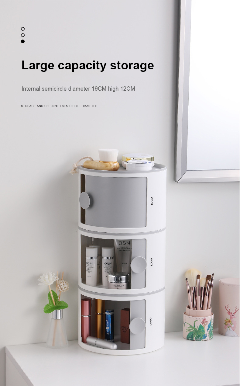 High quality custom logo environmental friendly save space waterproof Desktop wall-mounted skin care product tissue storage box