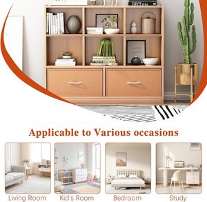 Librería Moderna de 8 <span class=keywords><strong>Cubos</strong></span> con Estantes Abiertos. Mueble de Exhibición de Estilo Mid-Century con Cajones, Ideal para Libros y Juguetes en el Dormitorio o Sala de Estar - Product Image 3