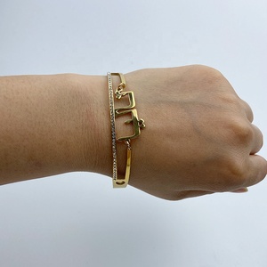 <span class=keywords><strong>Bracelet</strong></span> avec breloque réglable en acier inoxydable, <span class=keywords><strong>bracelet</strong></span> <span class=keywords><strong>arabe</strong></span> en or, bijoux personnalisables pour femmes avec nom personnalisé, à faire soi-même - Product Image 3