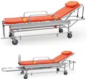 Folding Ambulance Stretcher Medical Aluminum Hospital Self-Loading Alloy Emergency Trolley Ambulance Stretcher