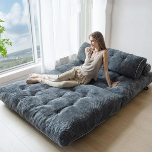 पूर्ण आकार के परिवर्तनीय सोफे बिस्तर सेट कम्प्रेस तह कमरे के लिए तकिया बैक समर्थन के साथ तकिया वापस समर्थन के साथ - Product Image 1