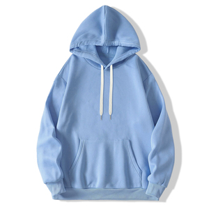 Vente en gros de sweats à capuche surdimensionnés en polyester épais, style streetwear automnal, personnalisables, vierges, teints en uni - Product Image 4