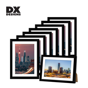 DX thiết kế đơn giản Đen PS nhựa khung hình bán buôn 8x10 11x14 hiện đại tường khung ảnh cho trang trí nội thất - Product Image 1