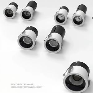 Projecteurs encastrés LED personnalisables modernes 35 40 50 60mm Tailles de découpe Lentille optique multi-angle DC24V Option tension constante - Product Image 1