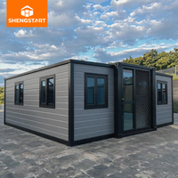 Maison préfabriquée extensible de luxe moderne en conteneur de 20 pieds ou 40 pieds |   Appartement de 2-3 chambres, immeuble de bureaux, vie confortable, environnemental