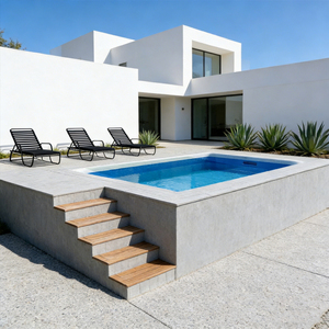 Piscine sur mesure, piscine extérieure, piscine de mer, moules pour piscines, échelle de piscine, piscine hors sol, piscine blanche pour maison - Product Image 4