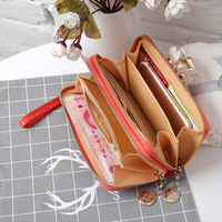 Dompet Wanita Grosir Model Clutch Motif Kulit Buaya Bahan PU dengan Penutup RFID, Tas Ponsel Murah