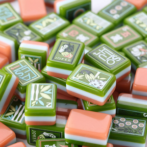 Jeu de Mahjong américain de 160 pièces, tuiles en acrylique blanches, jeu pour 4 joueurs avec étui portable écologique pour les fêtes de famille et les voyages - Product Image 2