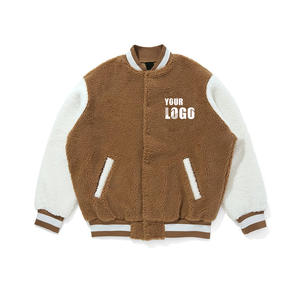 <span class=keywords><strong>Veste</strong></span> universitaire en molleton sherpa avec broderie personnalisée, patchwork, <span class=keywords><strong>veste</strong></span> de baseball en fourrure Teddy, <span class=keywords><strong>veste</strong></span> bomber, <span class=keywords><strong>veste</strong></span> d'hiver chaude - Product Image 1