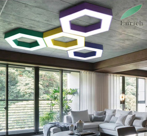 Làm giàu hình lục giác hiện đại dẫn ánh sáng đèn nhà để xe tường cho cửa hàng xe hơi và nhà để xe với 5 năm bảo hành - Product Image 2