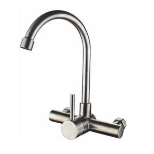 Robinet de cuisine encastré Himans en acier inoxydable 304, 2 poignées, montage mural, style minimaliste, cartouche céramique - Product Image 4