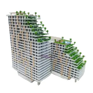 Mimari bina ölçekli model üreticisi 3D fiziksel boya otel mimarlık modeli