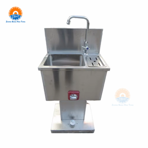 Fregadero de Lavado de Manos con Accionamiento a Pedal y Esterilizador de Cuchillos, Estación de Desinfección Industrial para Herramientas de Carnicería, Equipo para Mataderos - Product Image 3