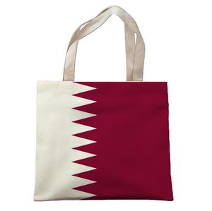Qatar Flag High Quality 16 X 14 Inches Double Side Shoulder Handbag Custom Tote Bag