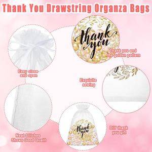 أكياس هدايا من الأورجانزا شكرًا لك بالجملة واضحة من من من من من من من من أجل المجوهرات والحلوى وحفلات المكياج وحفلات الزفاف - Product Image 3
