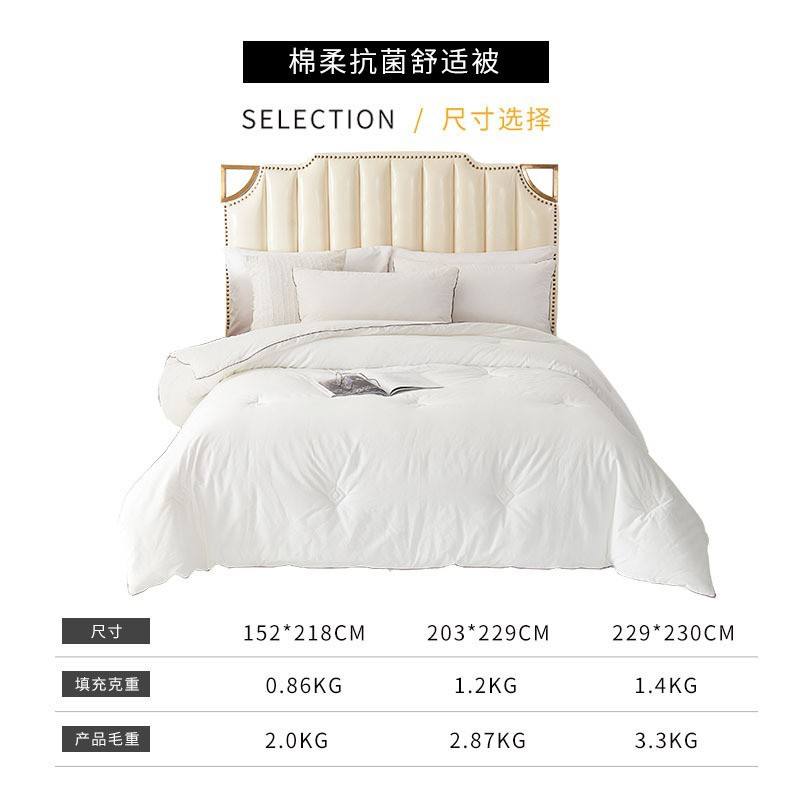 ผ้านวมเนื้อนุ่มสบายต้านเชื้อแบคทีเรีย (ผ้าฝ้ายแท้)