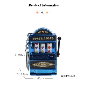 Promotional Gift Plastic Toy Mini Lucky Jackpot Key Chain <b>Keyring</b> Fruit Slot Machine Keychain - Product Image 6