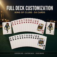Cartes à Jouer Personnalisables Neuves pour Fabricants, Modèle King Clubs Gaucher, RFID, Casino Magic Divais, en Papier Noir, avec Noyau en Papier
