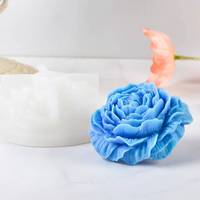Moule à bougie en silicone 3D en forme de rose personnalisé par l'usine MUYULINS pour la décoration de gâteaux DIY, qualité alimentaire LFGB, fait main