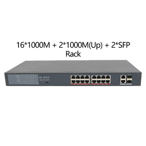 Conmutador POE de 16 puertos Gigabit 16*1000Mbps + 2*1000Mbps Uplink RJ45 + 1 * Conmutador Ethernet SFP 48V 250W 802. 3AF/At Rack Network Switch - Product Image 5