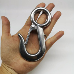 0.2T/0.5T 28mm Baja Tahan Karat 304 Poles Berkilau, Pengait Pengangkat Kargo, Pengait Derek, Aksesoris Perlengkapan Rigging Kelautan - Product Image 4