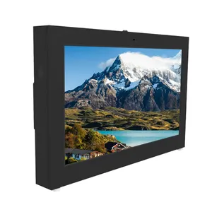 Máquina de Venta caliente 55 pulgadas montaje en pared pantalla táctil al aire libre económico 1080p pantalla de publicidad pop señalización digital TV