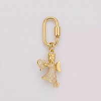 Hot Luxury Alloy Gold Plated Rhinestone Electronic Key Finder Cute Animal Flower Strawberry Handbag Charm Shiny Bag Pendant