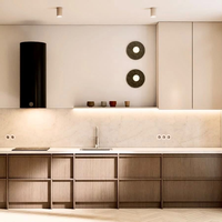 Plan de travail moderne en quartz écologique, îlot de cuisine, armoire, crédence, robinet, évier, panier, tiroir, finition mate ou brillante