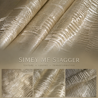 SIMEY - Tissu métallique de qualité supérieure adapté aux meubles de luxe, aux lieux d'affaires, aux intérieurs privés et aux grandes salles distinctives