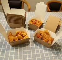 Boîte et bol alimentaires jetables en papier PLA épaissi avec logo personnalisé pour les plats à emporter (pâtes, poulet frit)