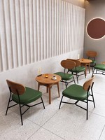 Meubles de restaurant d'hôtel modernes et luxueux, table et chaises en contreplaqué, écologiques, faciles à nettoyer