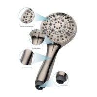 Ensemble de douche encastré CUPC style américain avec pommeau de pluie et douchette à main, puissant, grand débit, double fonction pluie, pour salle de bain