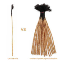 Extensions de Cheveux 0,6 cm Dreadlocks Vierge Mongole Afro Crépu Bouclé Cheveux Crochet Rasta