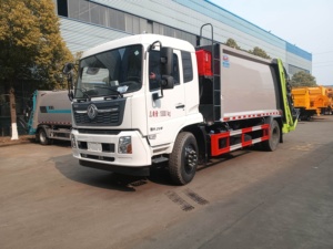 Fournisseur d'usine <span class=keywords><strong>Camion</strong></span> compacteur à ordures Dongfeng de 14 tonnes à chargement arrière 4x2 Moteur diesel manuel Boîte de vitesses Élimination des déchets - Product Image 2