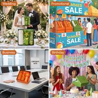 Ensemble Cadeau d'Affaires Promotionnel Direct Usine Personnalisable : Flasque Numérique, Parapluie et Mini Ventilateur – Nouveaux Cadeaux de Noël Économiques