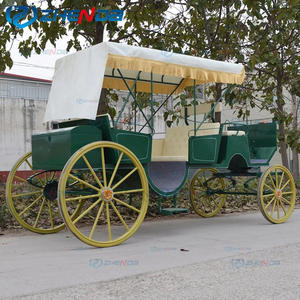Calèche de Tourisme et de <span class=keywords><strong>Mariage</strong></span> Vert Foncé Style Champêtre, Fabriquée en Chine - Product Image 5